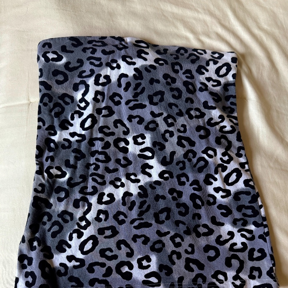 Animal Print Strapless Top